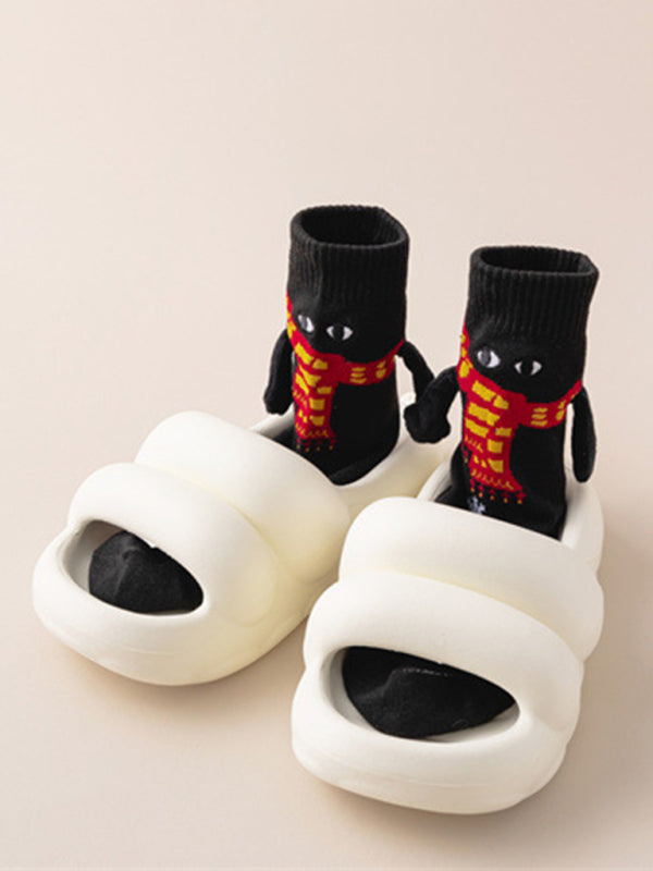 New Christmas gift knitted holding hands socks magnetic socks funny personalized couple socks - Hiccupzz