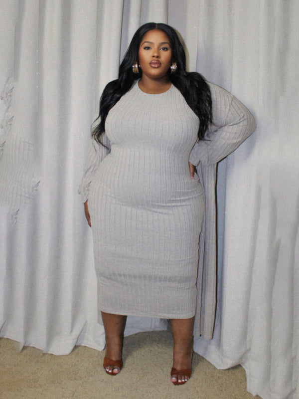 Large size women's new casual fashion long-sleeved jacket two-piece suit - Hiccupzz