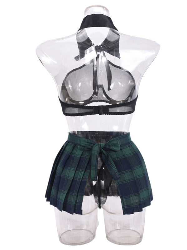 See-through skirt mesh underwear JK uniform playful underwear fun suit