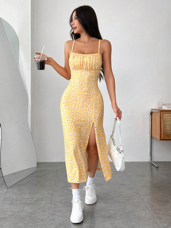 Casual Holiday Sling Floral Midi Dress