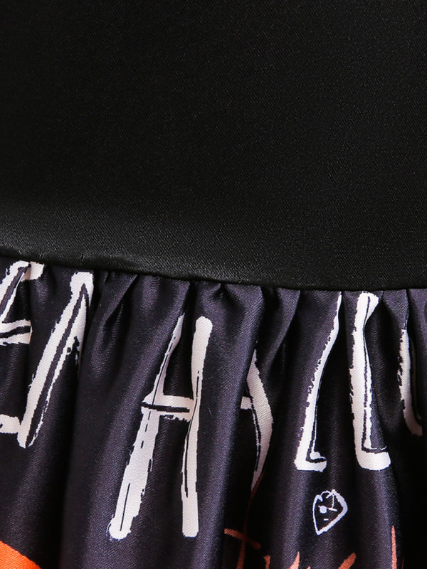 Halloween children's clothing, girls cosplay witch pumpkin performance dress princess dress - Hiccupzz