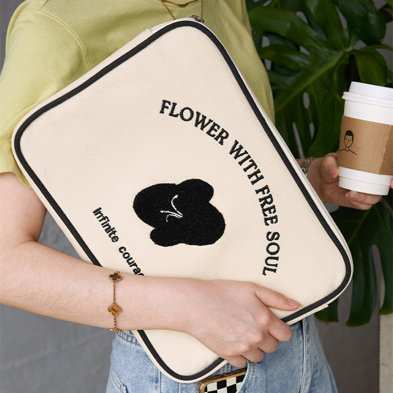 Portable Notebook Liner Bag Embroidery Lady - Hiccupzz