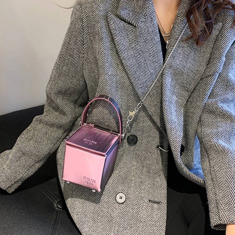 Trend Laser Box Bag Chain Shoulder Slung - Hiccupzz