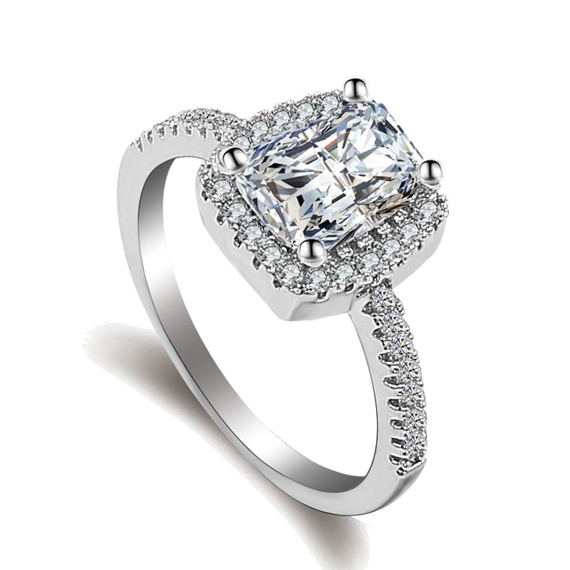 Zircon ring simulation diamond ring - Hiccupzz