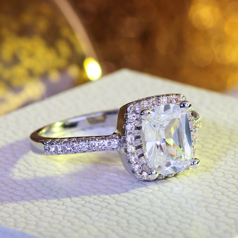 Zircon ring simulation diamond ring - Hiccupzz