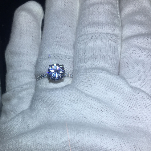 Zircon Stone Engagement Ring Zircon Ring in Sterling Silver Ring - Hiccupzz