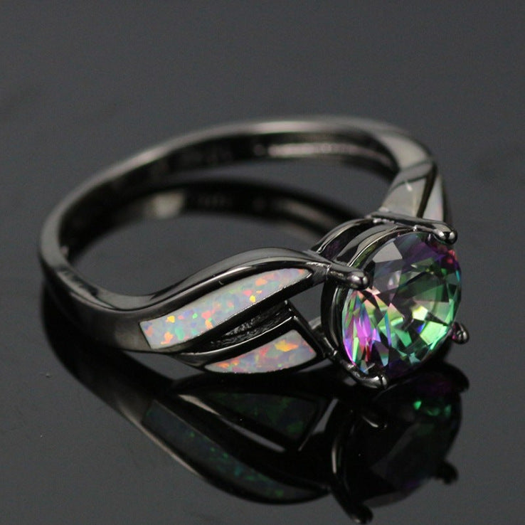 Cubic Ring Colorful Crystal Ring - Hiccupzz