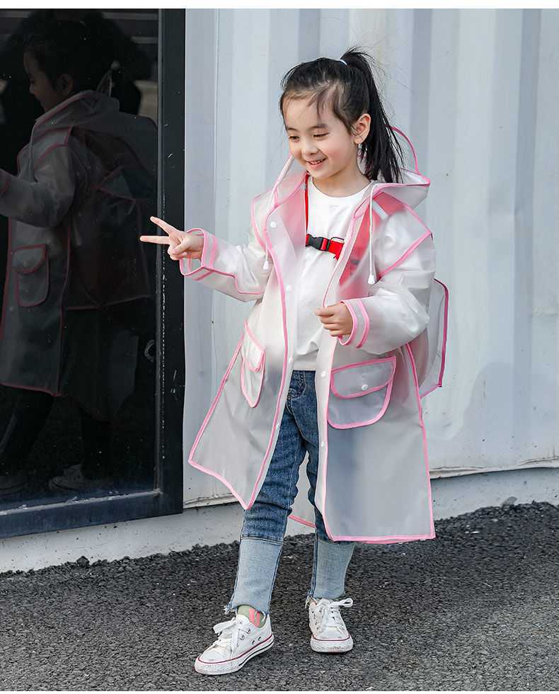 Hiking Poncho Kids Fashion Transparent Raincoat - Hiccupzz