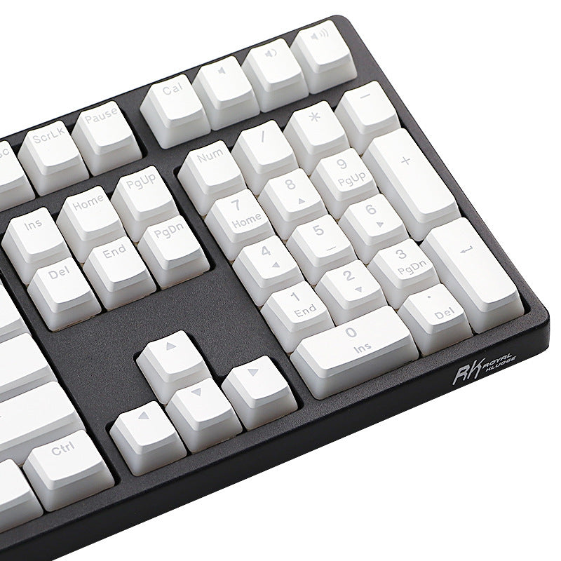 White Pudding Large Full set of 141 Key Sealing Font Keycaps - Hiccupzz