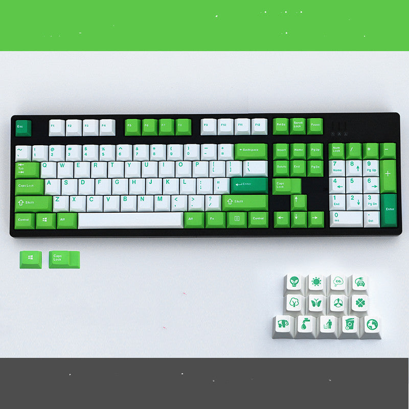 Ps Set Cheese Green Nautilus Graphite Cyan Two-Color Pbt Mechanical Keycap - Hiccupzz
