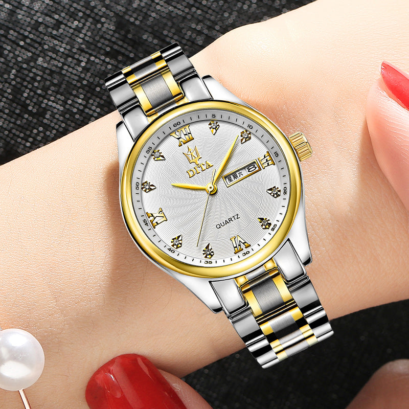 New Couple Models A Pair Of Watches Men's and Women's Watches Waterproof Watches - Hiccupzz