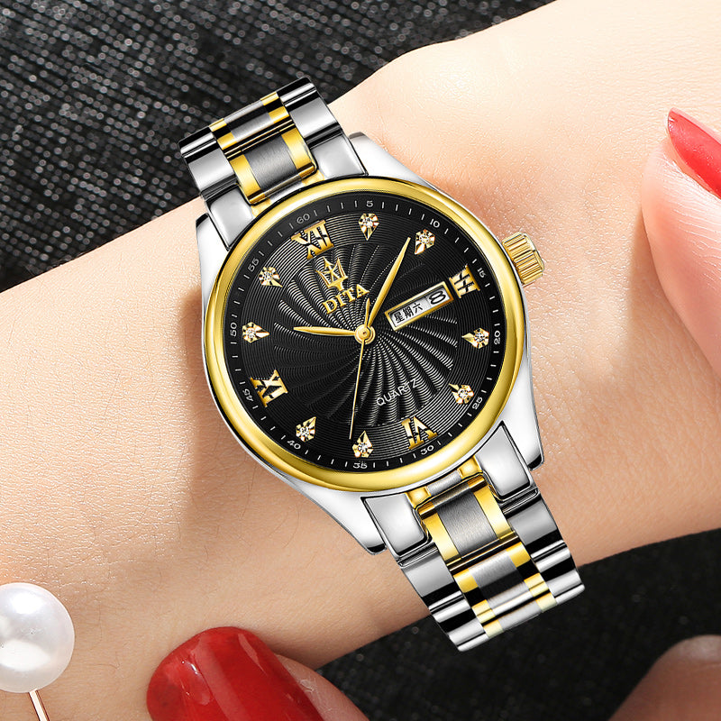New Couple Models A Pair Of Watches Men's and Women's Watches Waterproof Watches - Hiccupzz