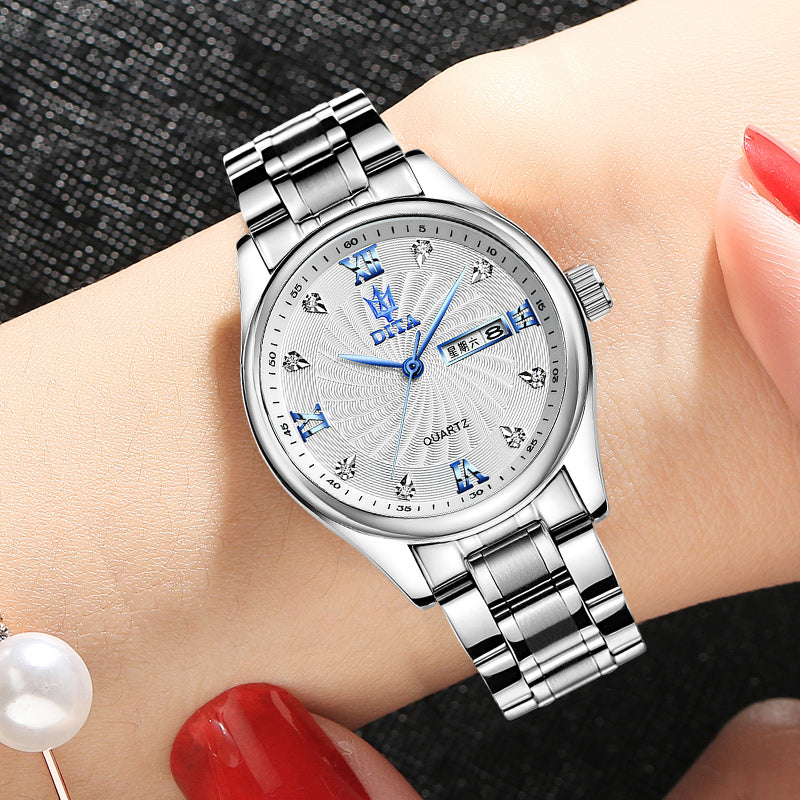 New Couple Models A Pair Of Watches Men's and Women's Watches Waterproof Watches - Hiccupzz