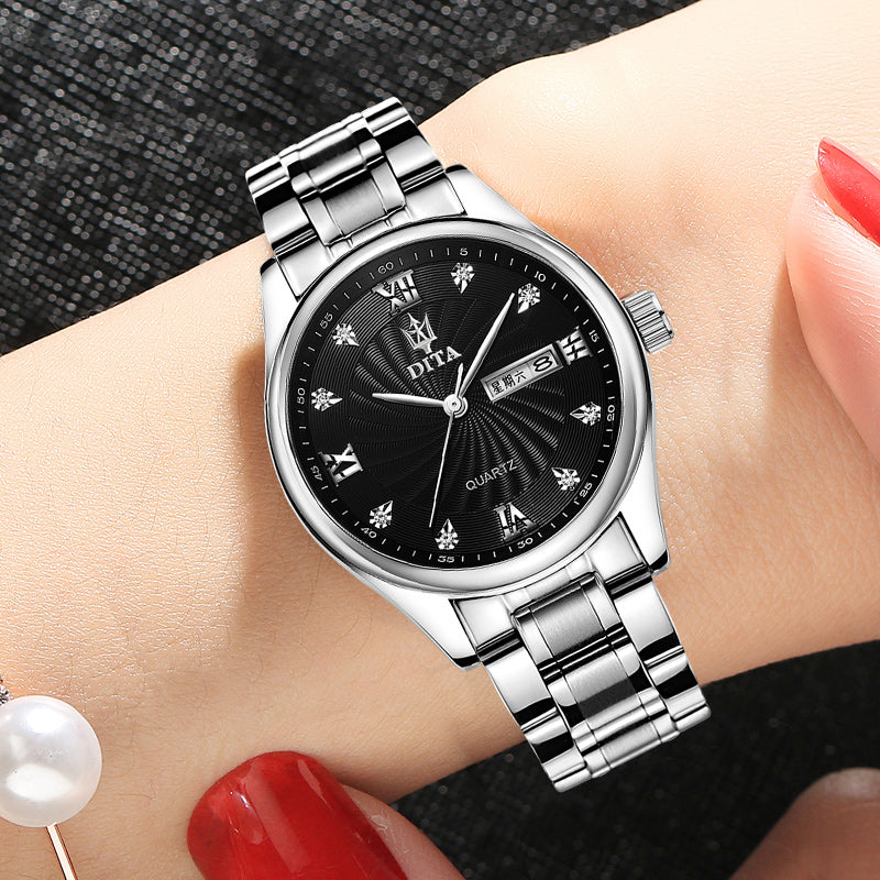 New Couple Models A Pair Of Watches Men's and Women's Watches Waterproof Watches - Hiccupzz