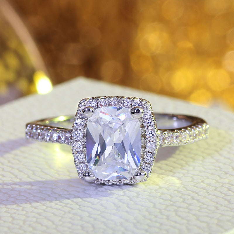 Zircon ring simulation diamond ring - Hiccupzz