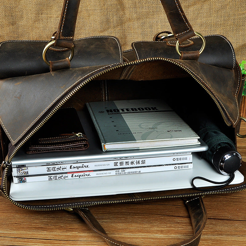 Crazy horse leather handbag - Hiccupzz