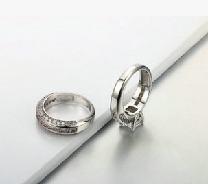 Fashion personality square zircon women's ring ring Platinum plated ring - Hiccupzz