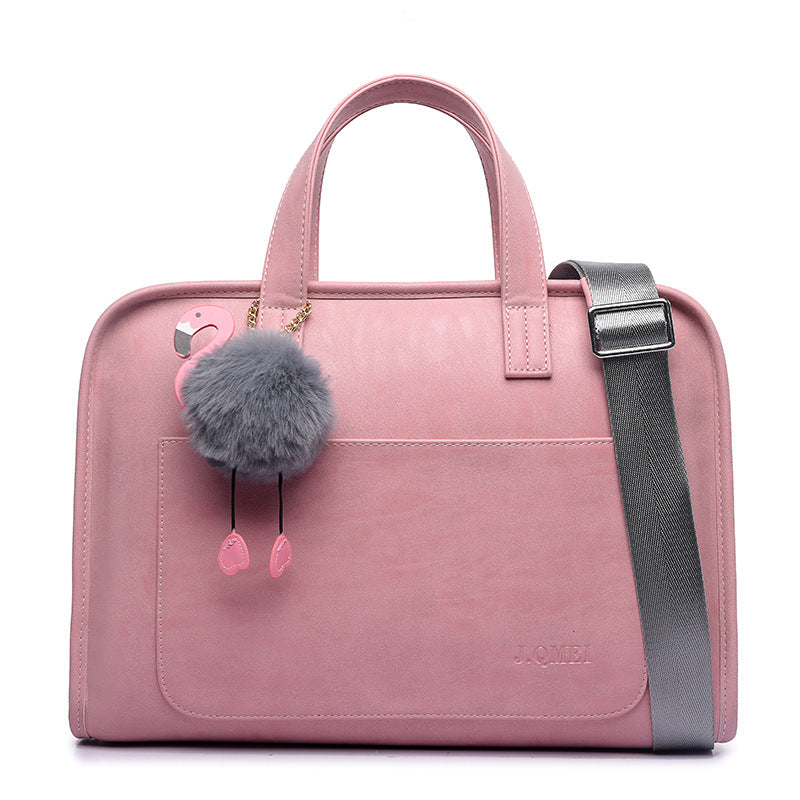 Leather waterproof fashion female laptop bag - Hiccupzz