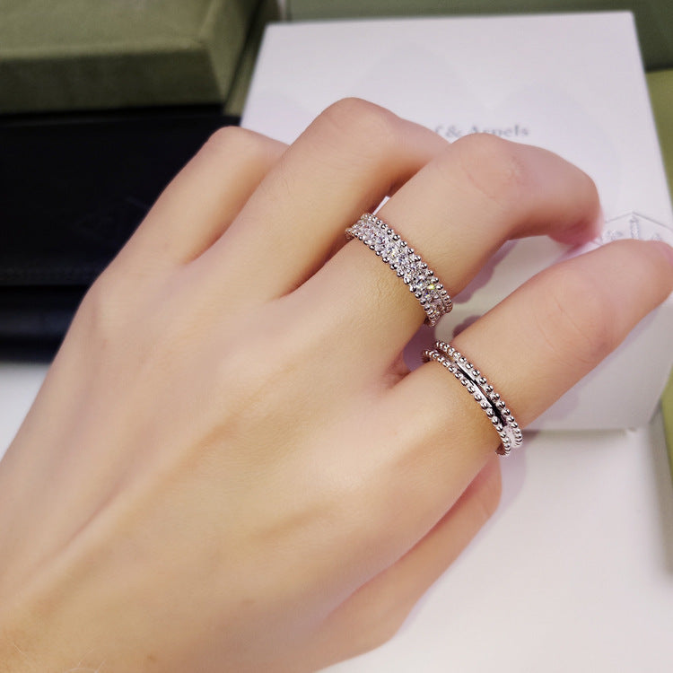 Square diamond zircon ring couple ring - Hiccupzz