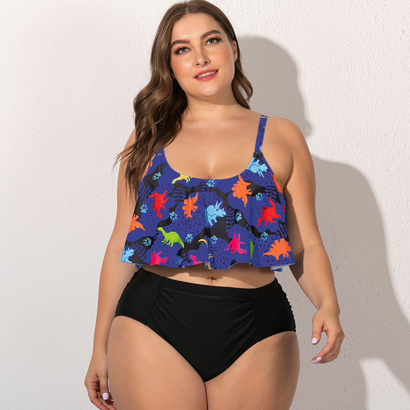 Oversized fat girl female split bikini swimsuit - Hiccupzz