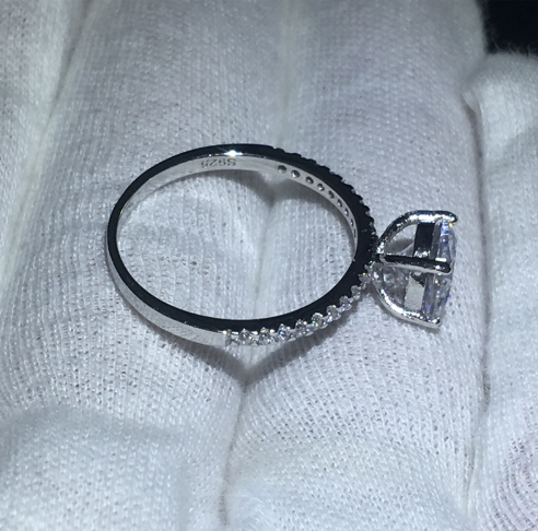 Zircon Stone Engagement Ring Zircon Ring in Sterling Silver Ring - Hiccupzz