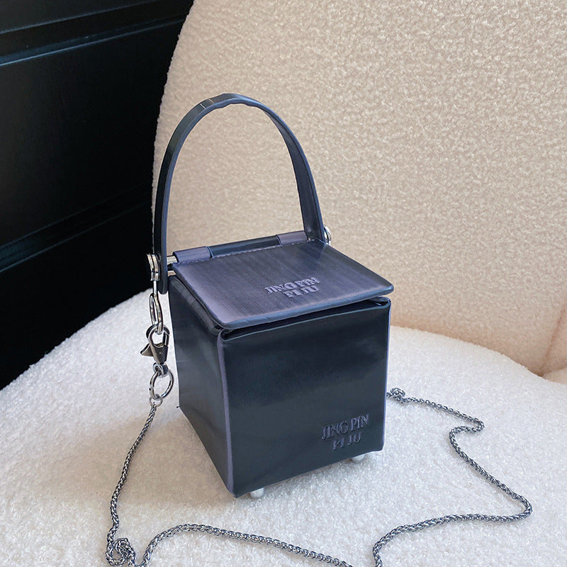 Trend Laser Box Bag Chain Shoulder Slung - Hiccupzz