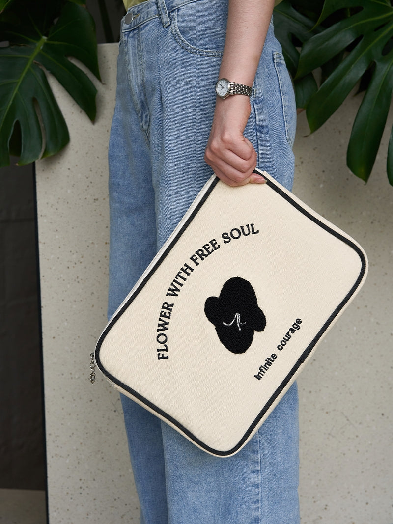 Portable Notebook Liner Bag Embroidery Lady - Hiccupzz