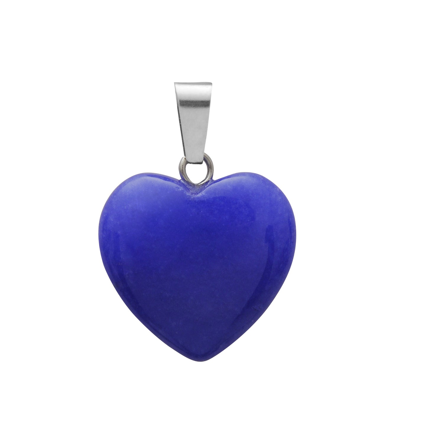 Hand-carved Love Heart Shaped Rough Stone Peach Heart Crystal Necklace - Hiccupzz