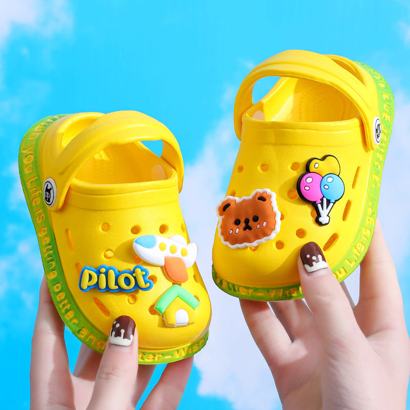 Kids Cartoon Cave Hole Sandals - Hiccupzz