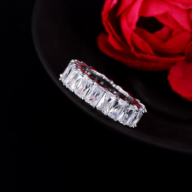 Couple pair ring zircon platinum ring - Hiccupzz