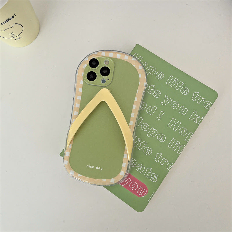 Checkerboard Lattice Creative Slippers Phone Case - Hiccupzz