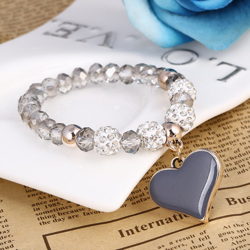 Crystal Butterful Bracelet & Bangle Elastic Heart Bracelets - Hiccupzz
