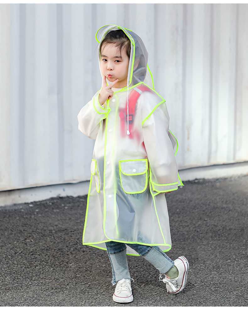 Hiking Poncho Kids Fashion Transparent Raincoat - Hiccupzz