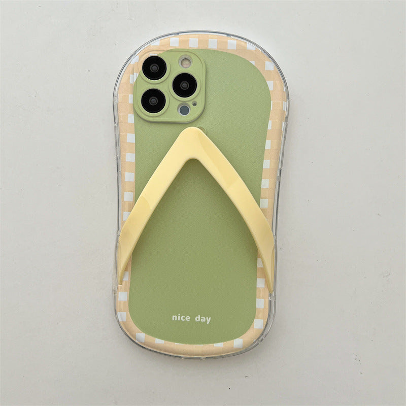 Checkerboard Lattice Creative Slippers Phone Case - Hiccupzz