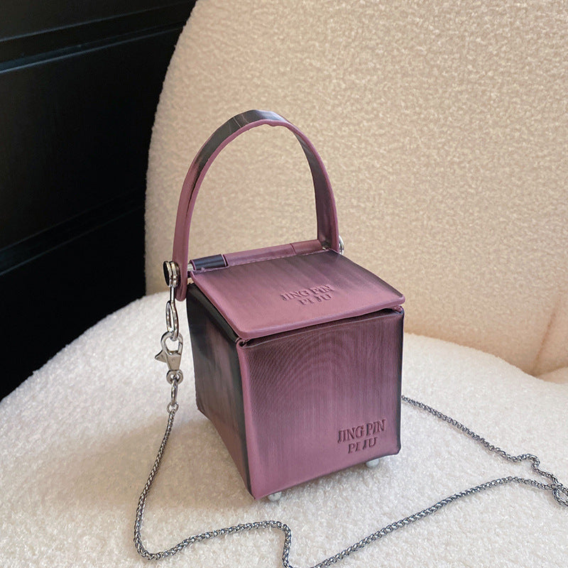Trend Laser Box Bag Chain Shoulder Slung - Hiccupzz