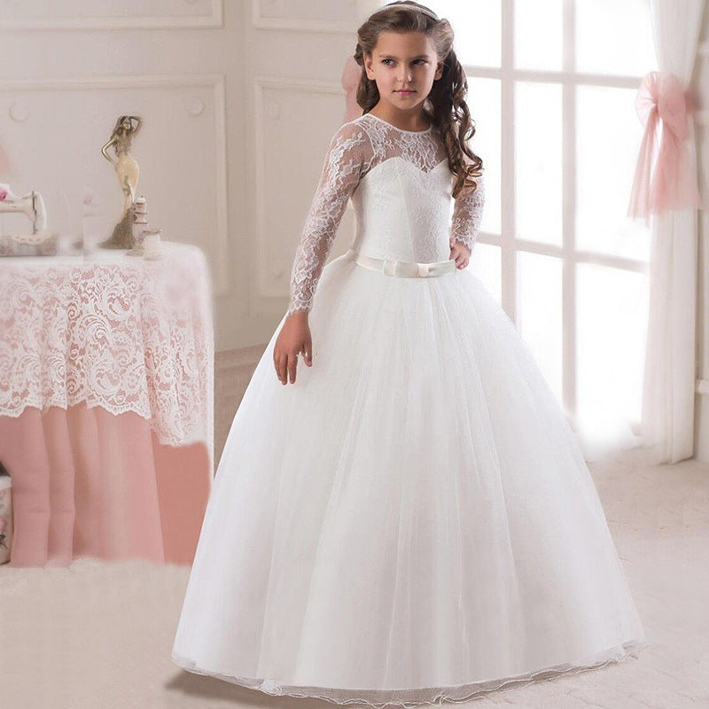 Kids Long Flower Girl Dress Dress - Hiccupzz