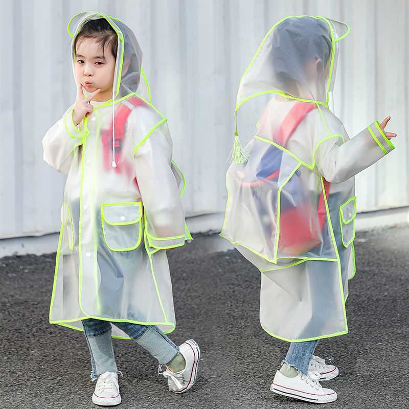Hiking Poncho Kids Fashion Transparent Raincoat - Hiccupzz