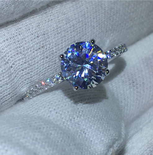 Zircon Stone Engagement Ring Zircon Ring in Sterling Silver Ring - Hiccupzz