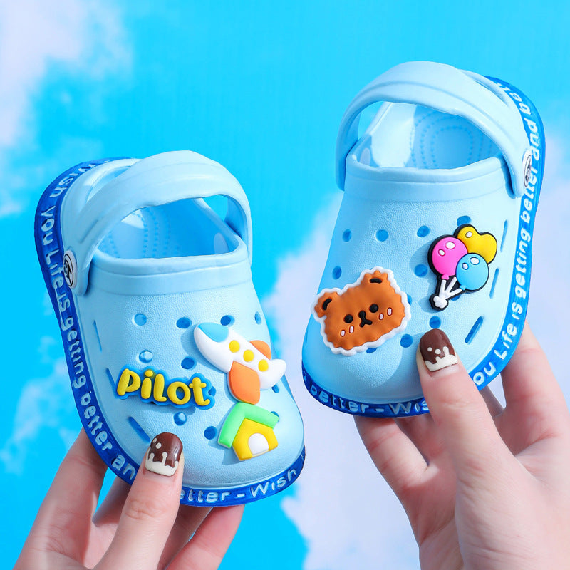 Kids Cartoon Cave Hole Sandals - Hiccupzz