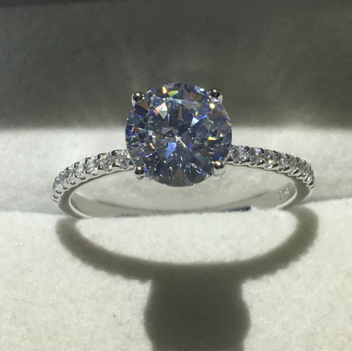 Zircon Stone Engagement Ring Zircon Ring in Sterling Silver Ring - Hiccupzz