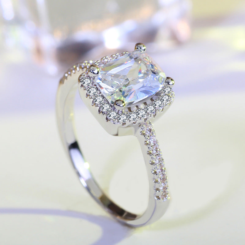 Zircon ring simulation diamond ring - Hiccupzz