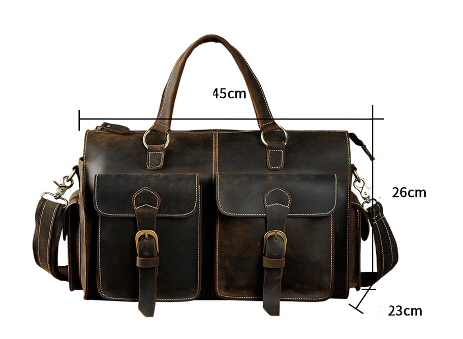 Crazy horse leather handbag - Hiccupzz