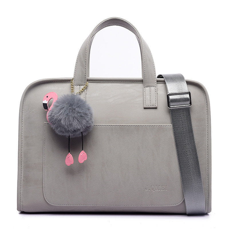 Leather waterproof fashion female laptop bag - Hiccupzz