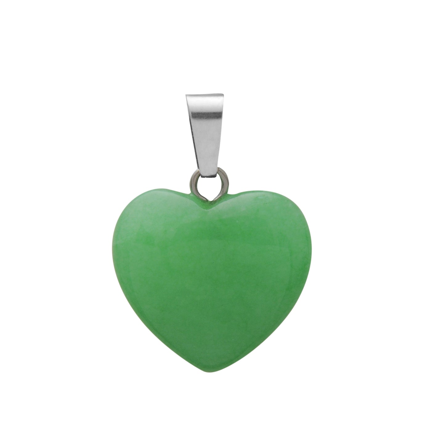 Hand-carved Love Heart Shaped Rough Stone Peach Heart Crystal Necklace - Hiccupzz