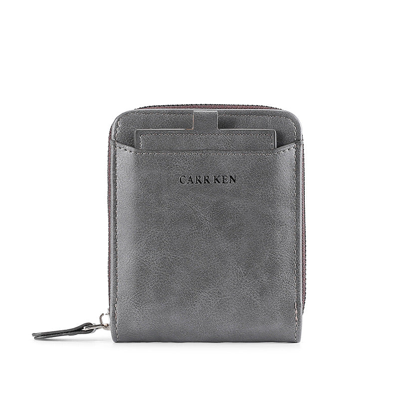 Men's Short Casual Fashion Zipper Wallet - Hiccupzz