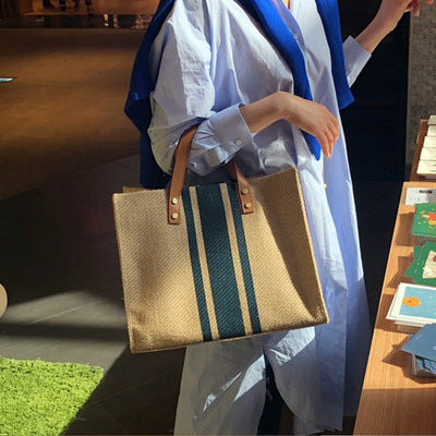 Women's Portable Briefcase Canvas Large Capacity Bag - Hiccupzz