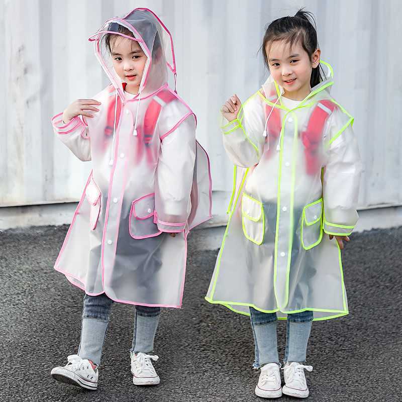 Hiking Poncho Kids Fashion Transparent Raincoat - Hiccupzz