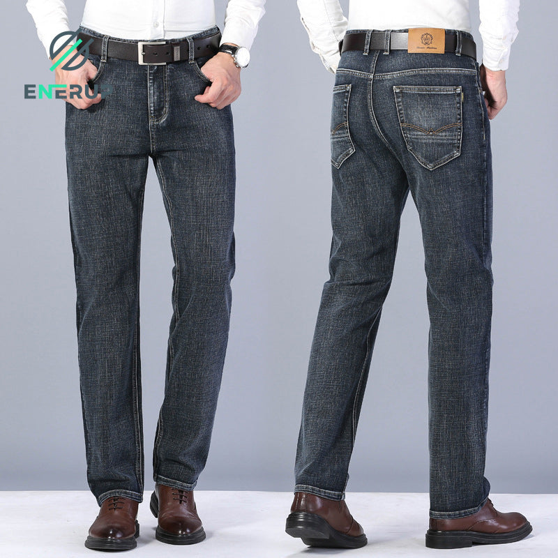 Classic Casual Straight-leg High Waist Men's Jeans Pants - Hiccupzz