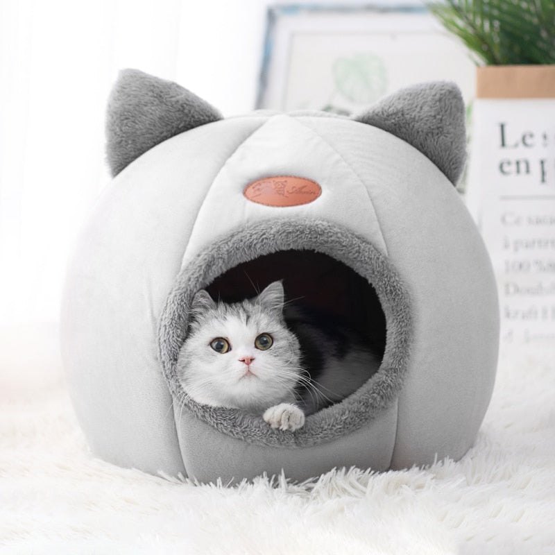 New Deep Sleep Comfort In Winter Cat Bed Iittle Mat Basket Small Dog House Products Pets Tent Cozy Cave Nest Indoor Cama Gato - Hiccupzz