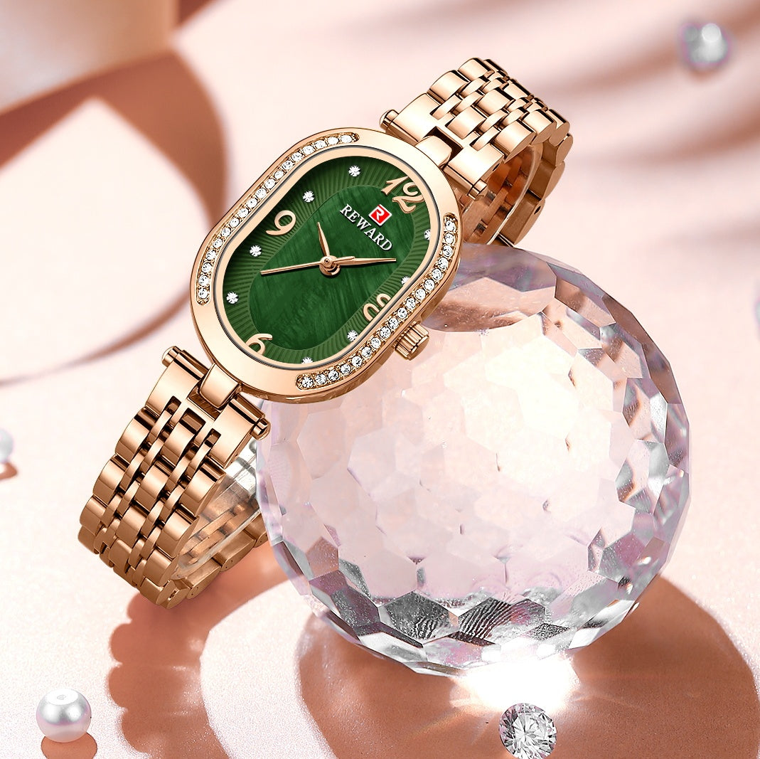Oval Fashion Diamond Luxury Women Watch Montre Femme - Hiccupzz